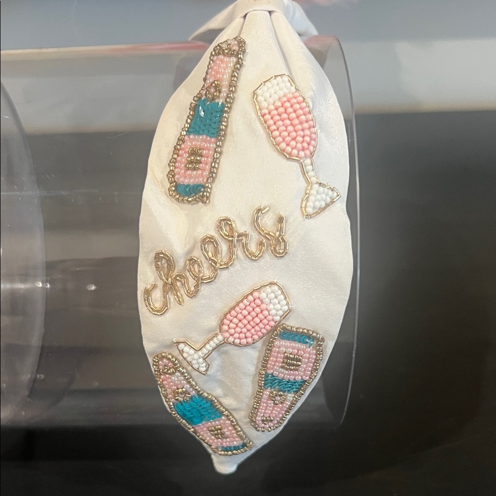 NWOT champagne cheers beaded handband